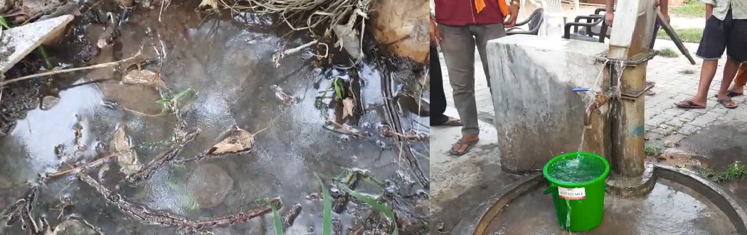 बाजपुर : हैंडपंप से पानी के साथ निकला पेट्रोलियम तरल पदार्थ,मचा हड़कंप