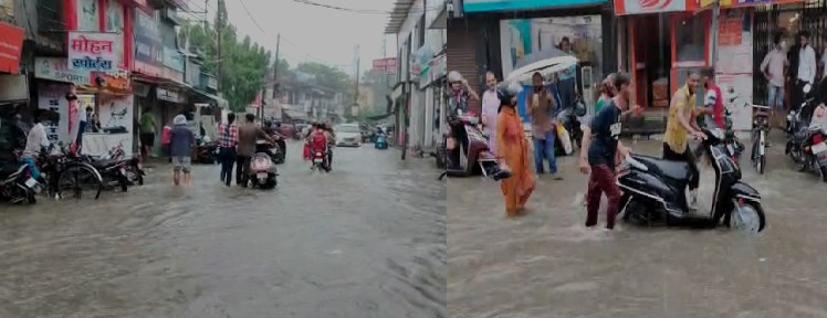 काशीपुर का बाजार डूबा पानी में, बारिश ने मचाया कहर, दुकानों में पानी जाने से लाखों का हुआ नुकसान
