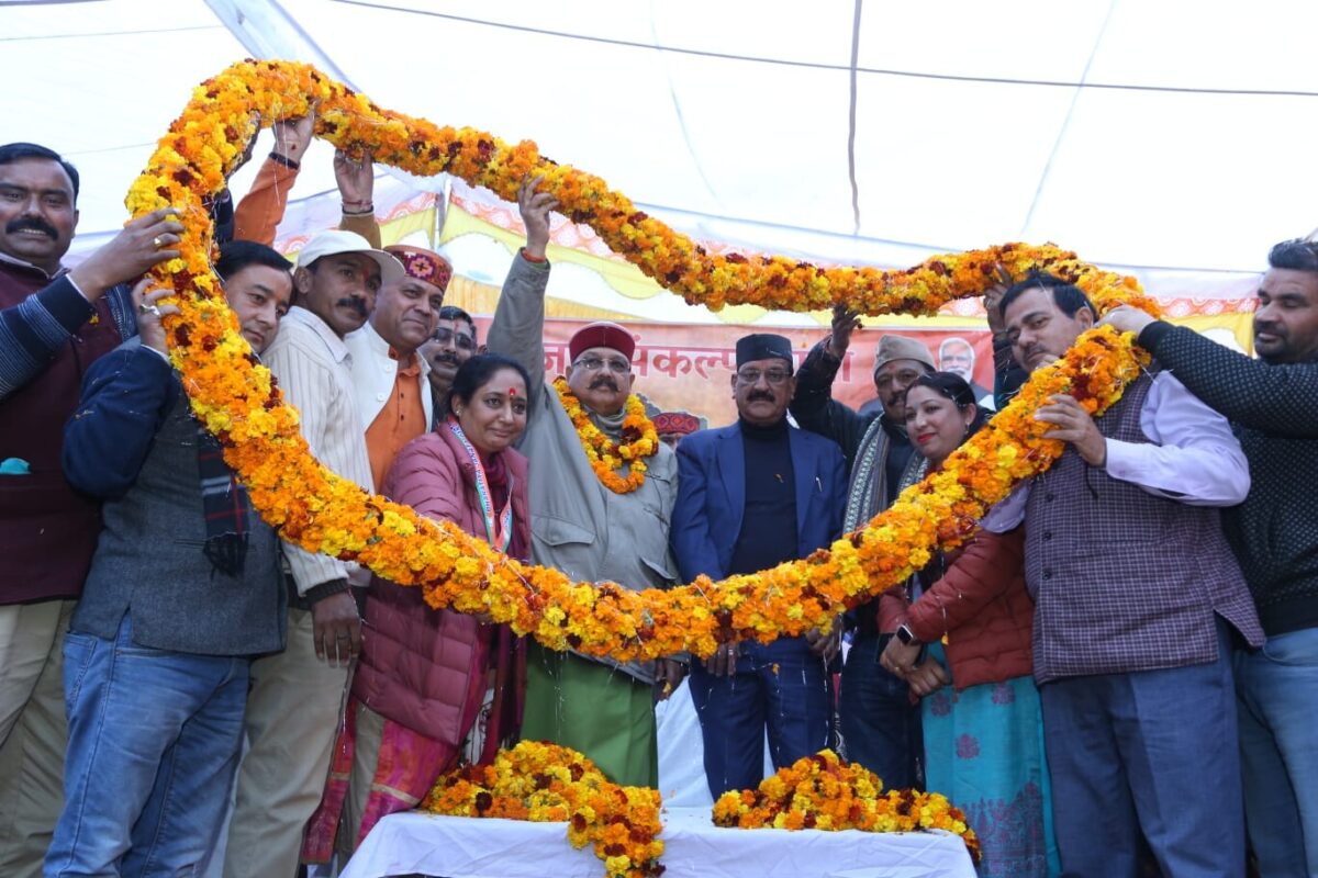 भाजपा की विजय संकल्प यात्रा का सतपुली पहुंचने पर जोरदार स्वागत