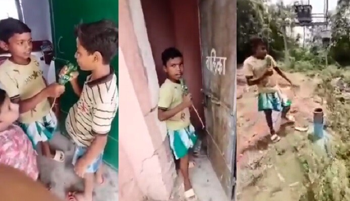VIDEO : नन्हे रिपोर्टर ने खोली सरकारी स्कूल की पोल, सोशल मीडिया पर दिवाने हुए लोग, हाथ में है गजब का माइक