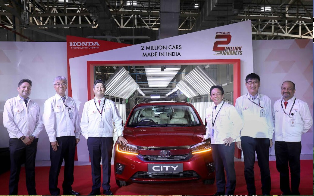 होंडा कार्स इंडिया ने भारत में 2 मिलियन कारों के उत्‍पादन की उपलब्धि हासिल की