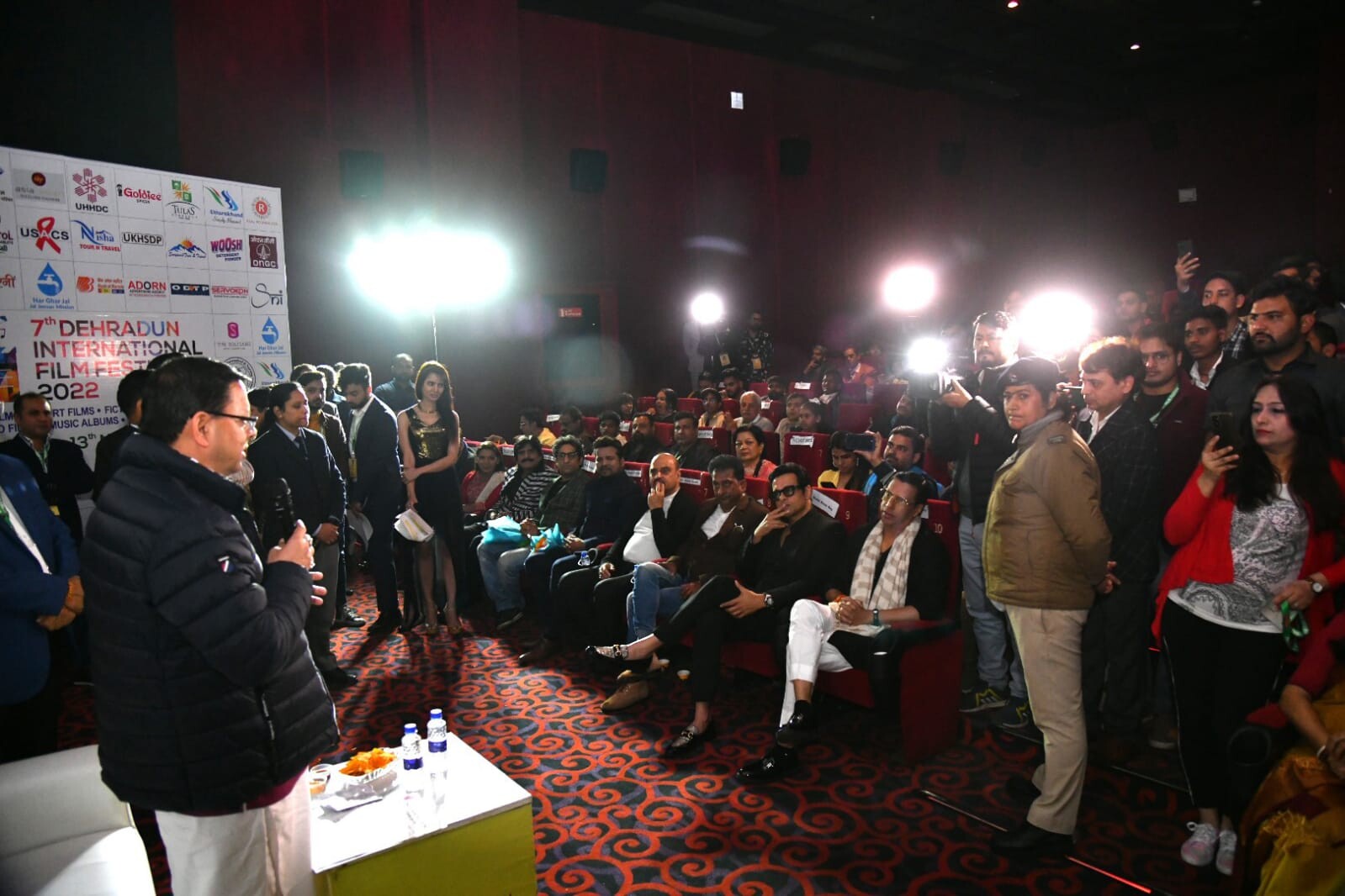 Pushkar SIngh Dhami during Dehradun International Film Festival 