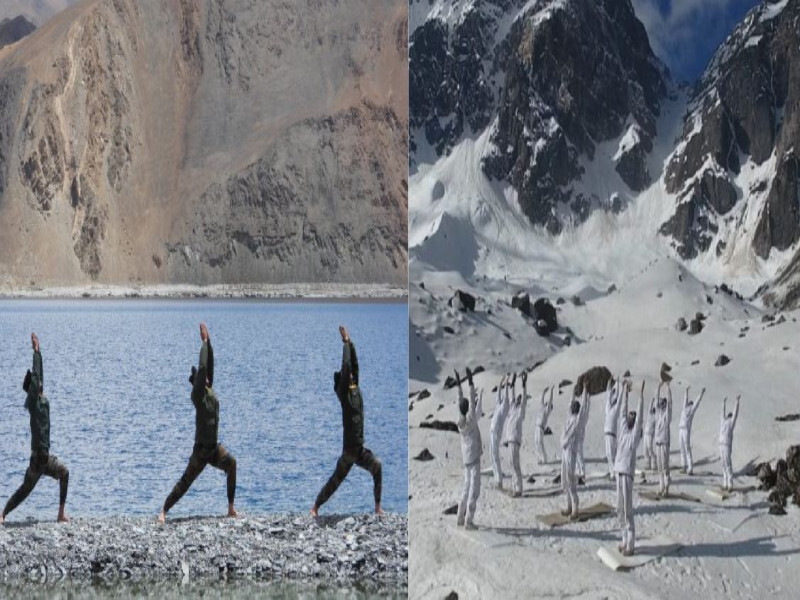 Yoga Day 2023: 13,862 हजार फीट की ऊंचाई पर जवानों में दिखा जोश… लद्दाख की पैंगोंग त्सो झील में भी किया योग