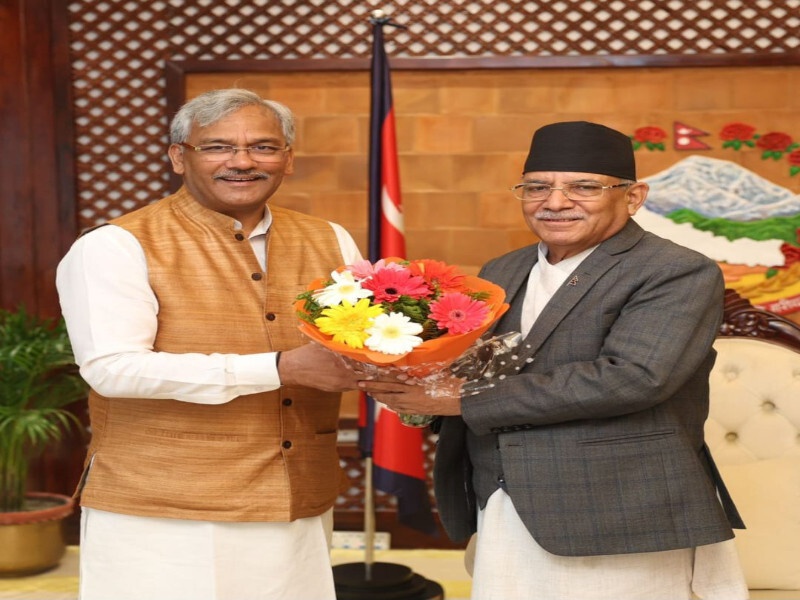 पूर्व सीएम त्रिवेंद्र रावत ने नेपाल के प्रधानमंत्री पुष्प कमल दहल से की मुलाकात