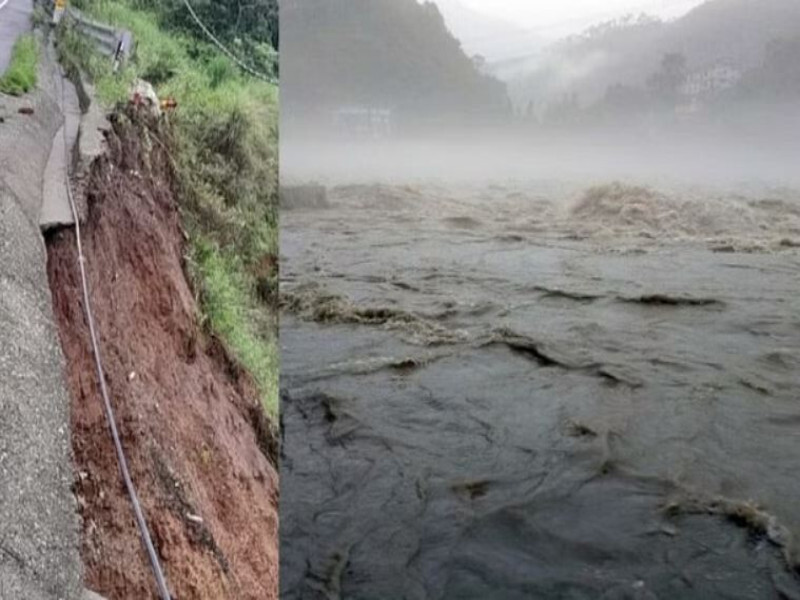 Uttarakhand में बारिश से मुसीबत बढ़ी, Gangotri Highway का 10 मीटर हिस्सा धंसा