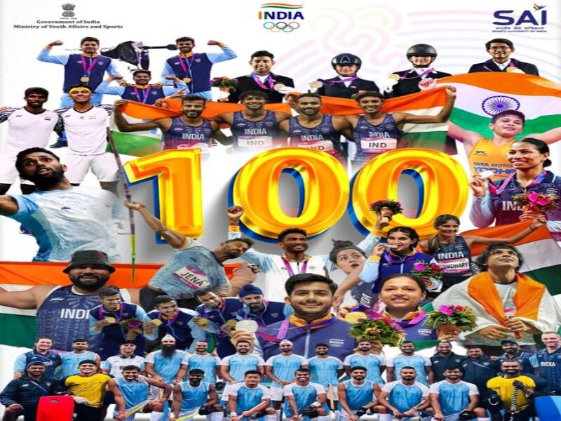 भारत ने रचा इतिहास, 72 सालों में ऐसा पहली बार 100 मेडल का आंकड़ा पार 
