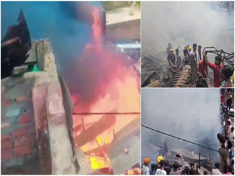 देहरादून के खुड़बुड़ा मोहल्ले में लगी भीषण आग, 22 झोपड़ियां जलकर खाक